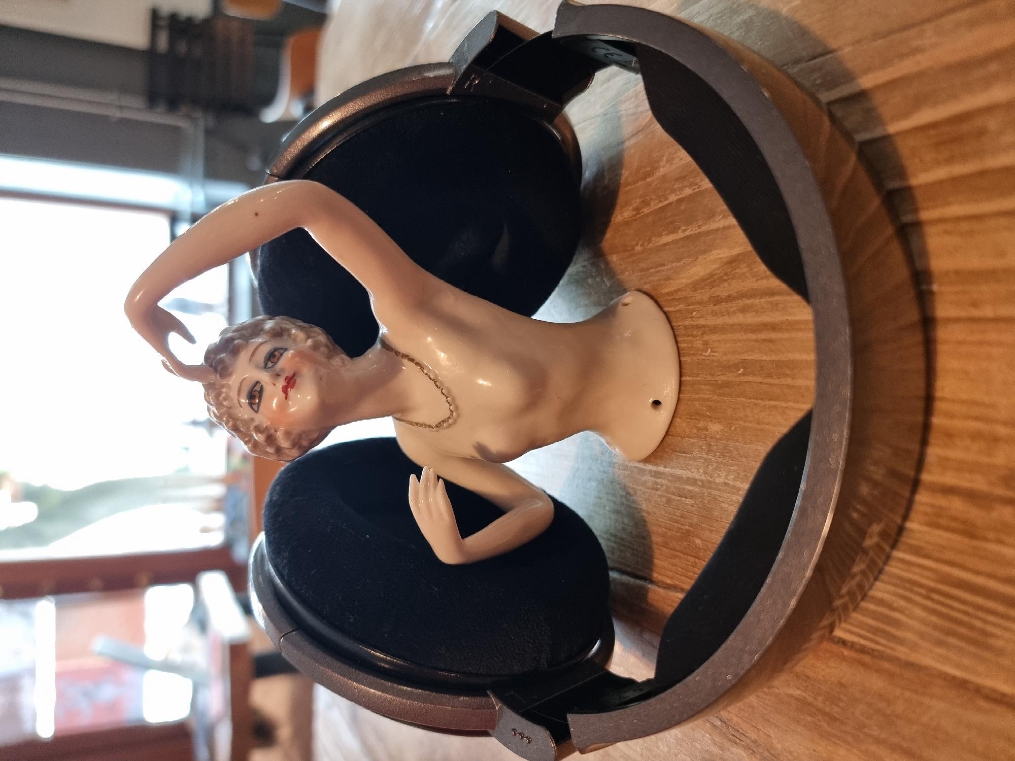 Porcelain figurine with headphones